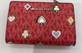 Michael Kors Geldbeutel rot mit logo und muster