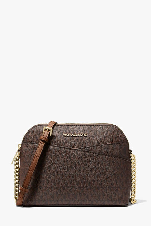 Michael Kors Jet Set Travel Medium Dome Crossbody Bag Braun