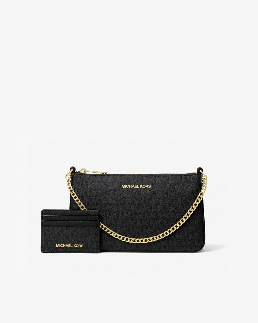 Michael Kors Medium Logo Pouch & Card Case Gift Set Signature Canvas Geschenkset