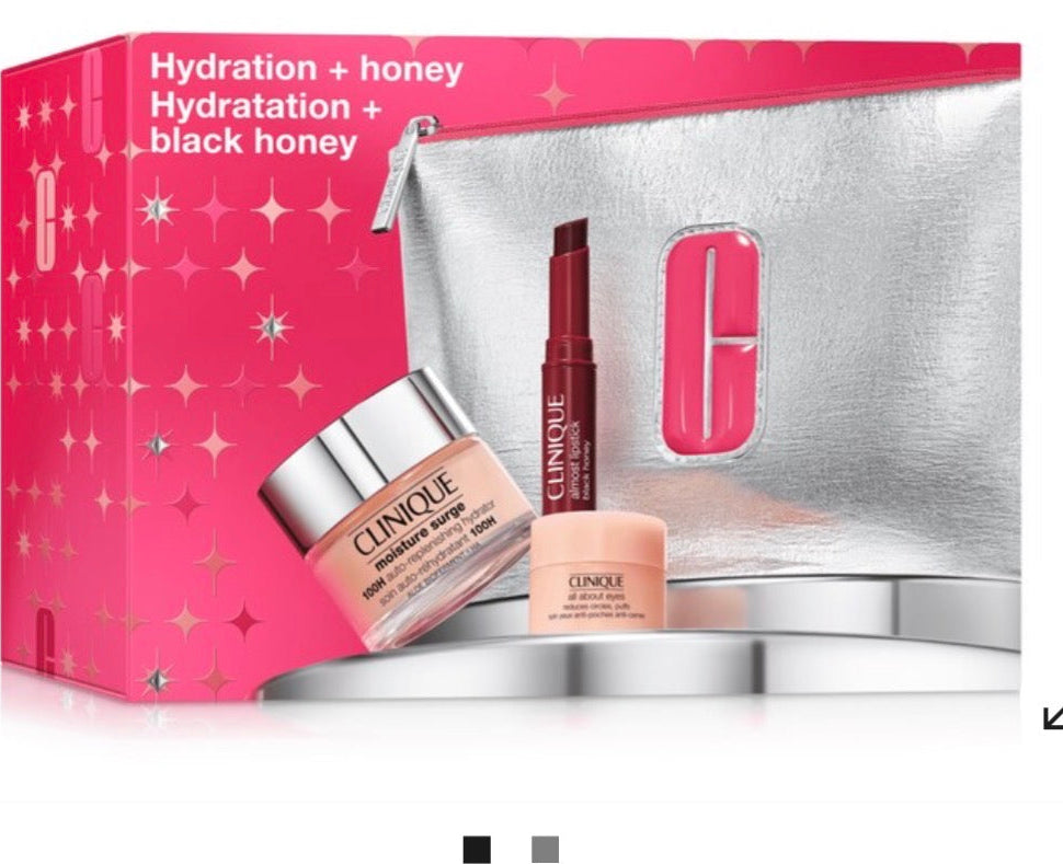 Clinique Hydration + Honey Geschenkset mit Hautpflege und Black Honey Lippenfarbe