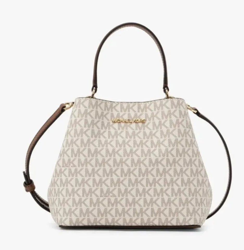 Michael Kors PRATT Beuteltasche mit Gurt vanilla small