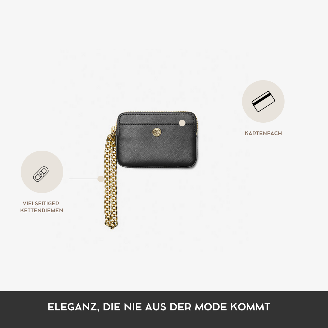 Michael Kors Geldbörse Black gold Saffiano Leder