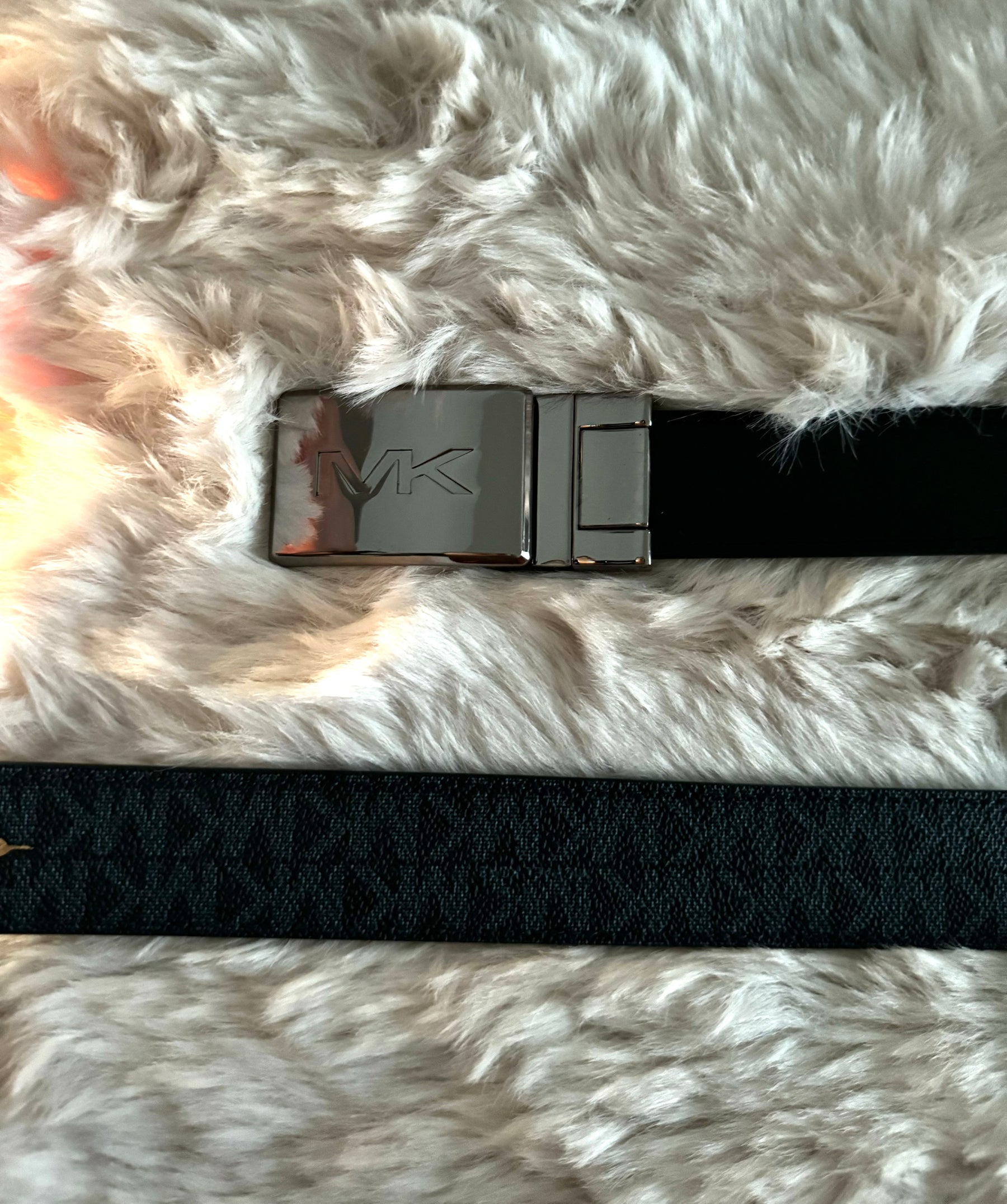 Michael Kors Wendbarer Gürtel Standardgröße Blau-schwarz