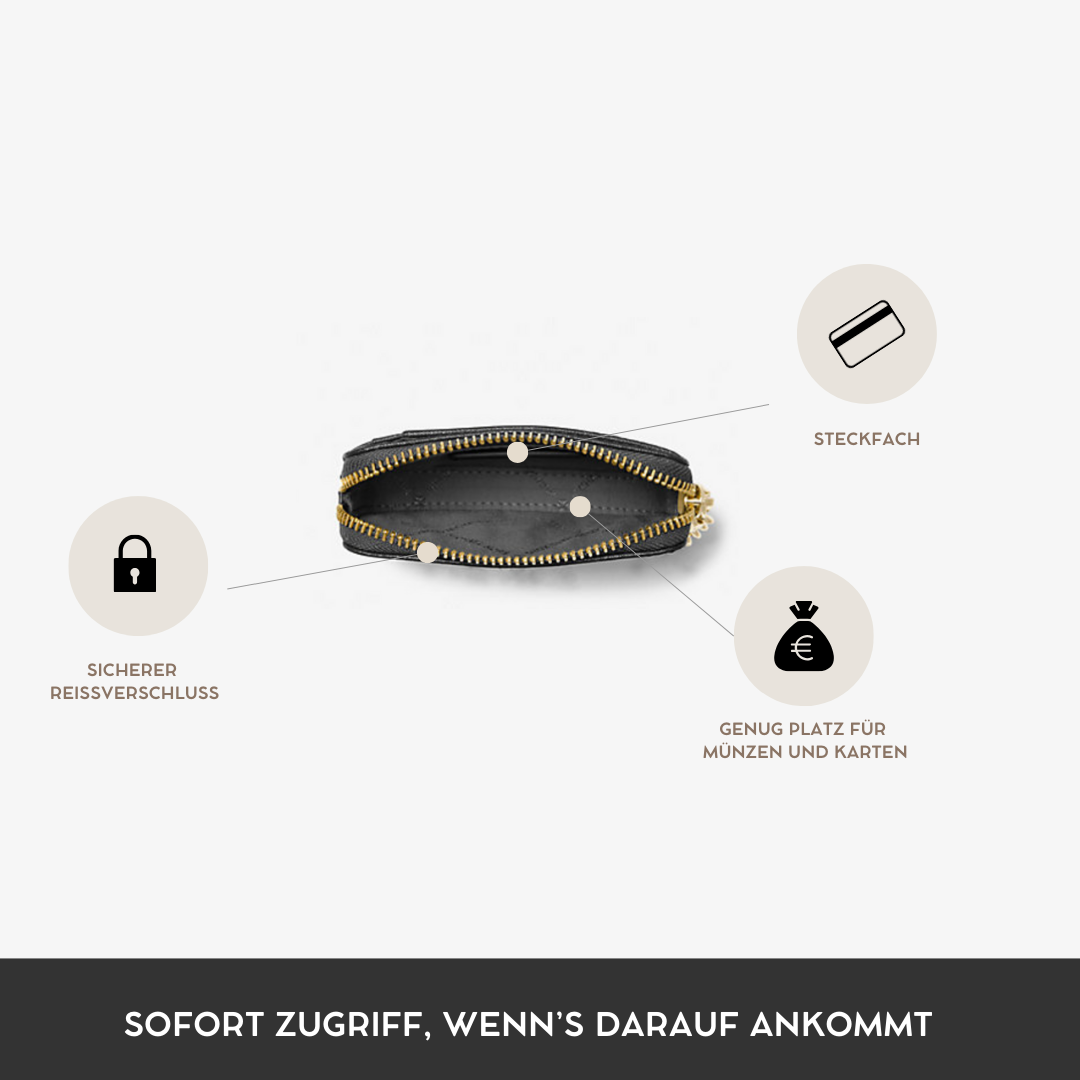 Michael Kors Geldbörse Black gold Saffiano Leder