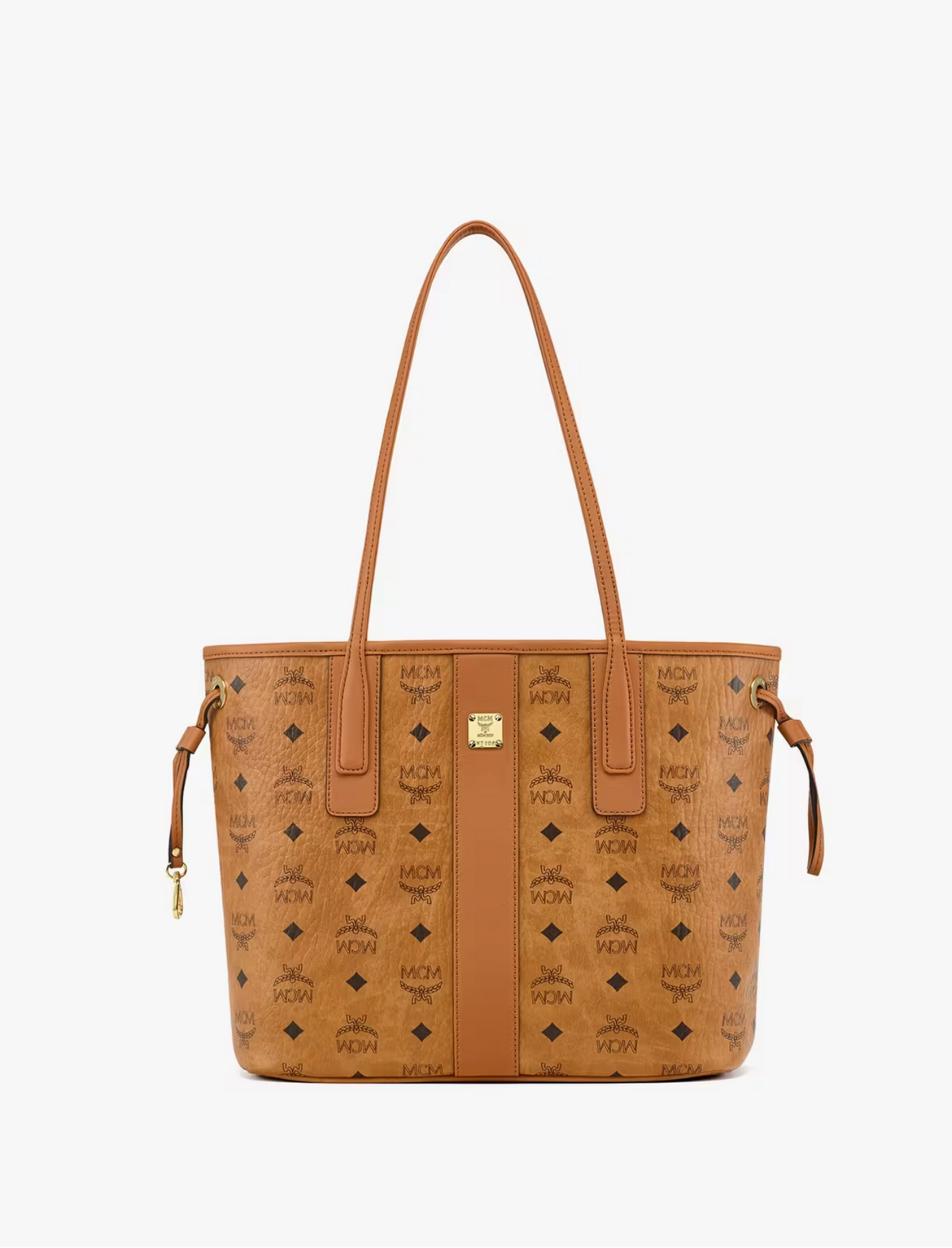 MCM Liz Wendeshopper In Visetos - Cognac