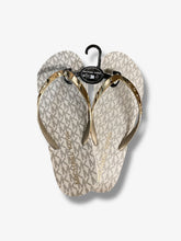 Michael Kors Flip Flops Vanilla mit gold