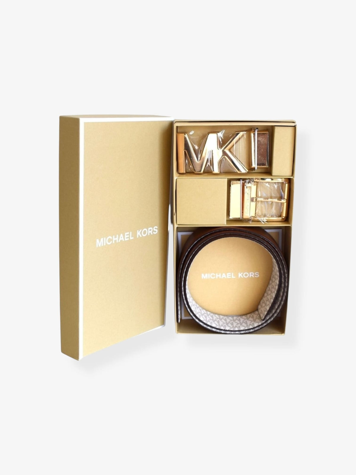 Michael Kors Gürtelbox vanilla zwei Schnallen mit einem wendbaren Gurt
