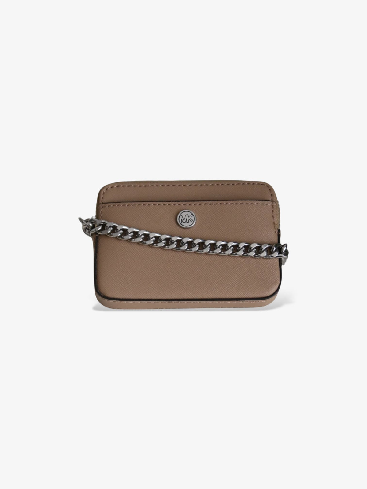 Michael Kors Geldbörse Camel Silber Saffiano Leder