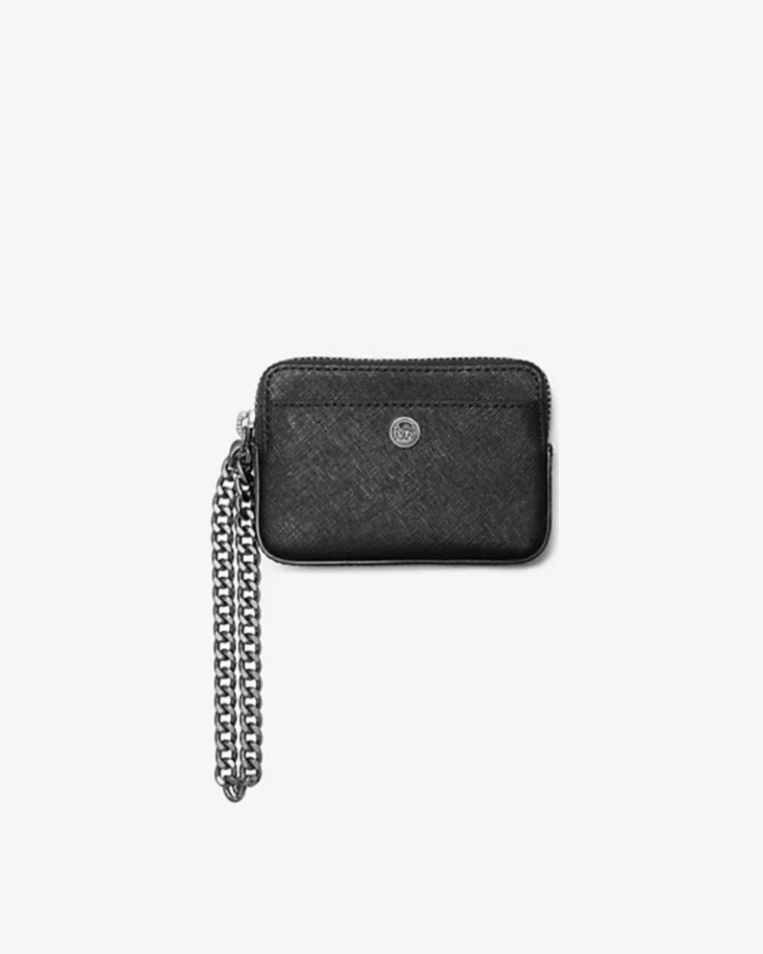 Michael Kors Geldbörse Schwarz Silber Saffiano Leder