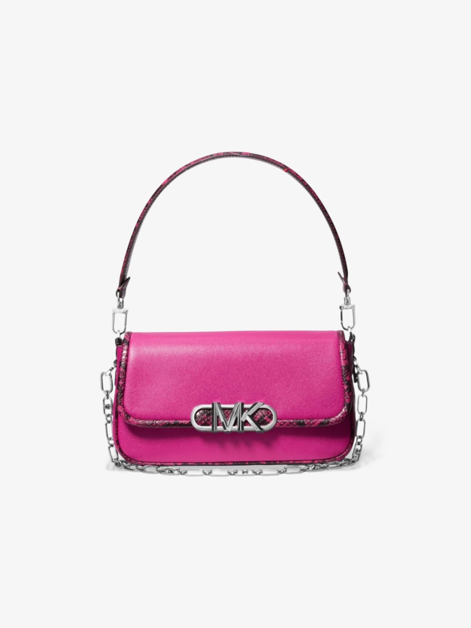 Michael Kors Tasche Parker Medium Pouchette Deep Fuchsia