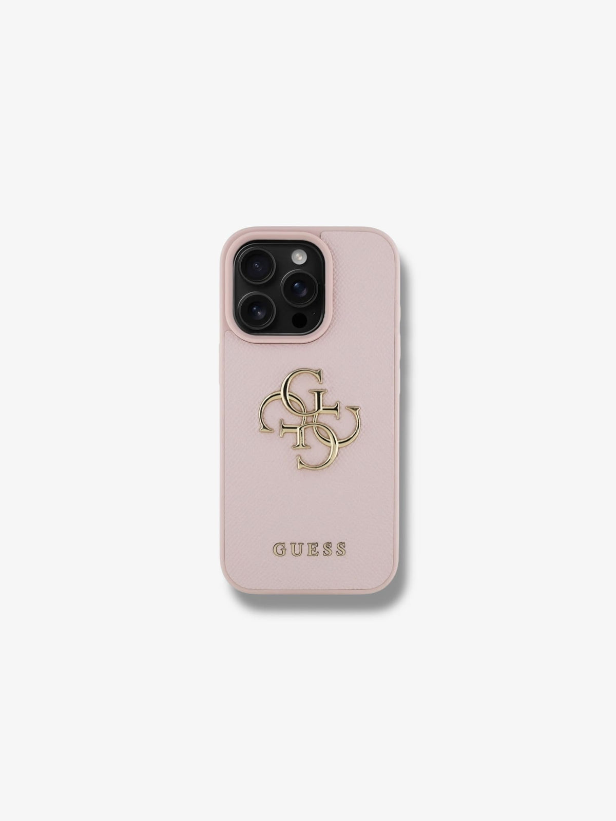 Guess Grained Big 4G Logo Small Classic Logo Pink iPhone 16 Pro Max
