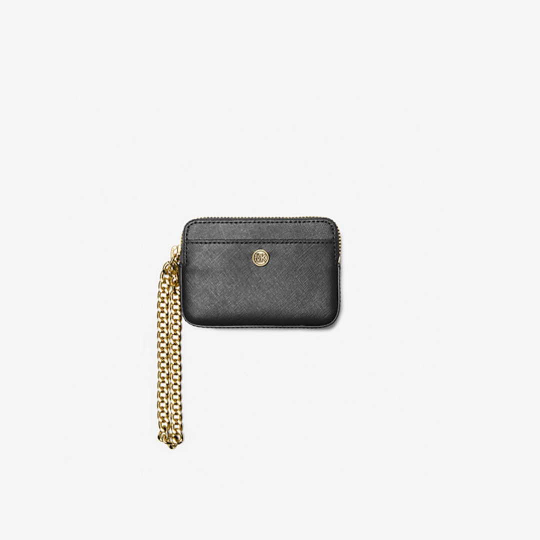 Michael Kors Geldbörse Black gold Saffiano Leder