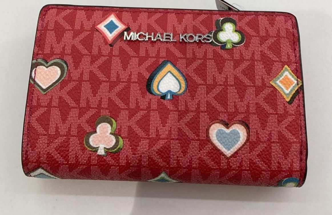 Michael Kors Geldbeutel rot mit logo und muster