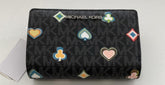 Michael Kors Geldbeutel mit logo und muster schwarz