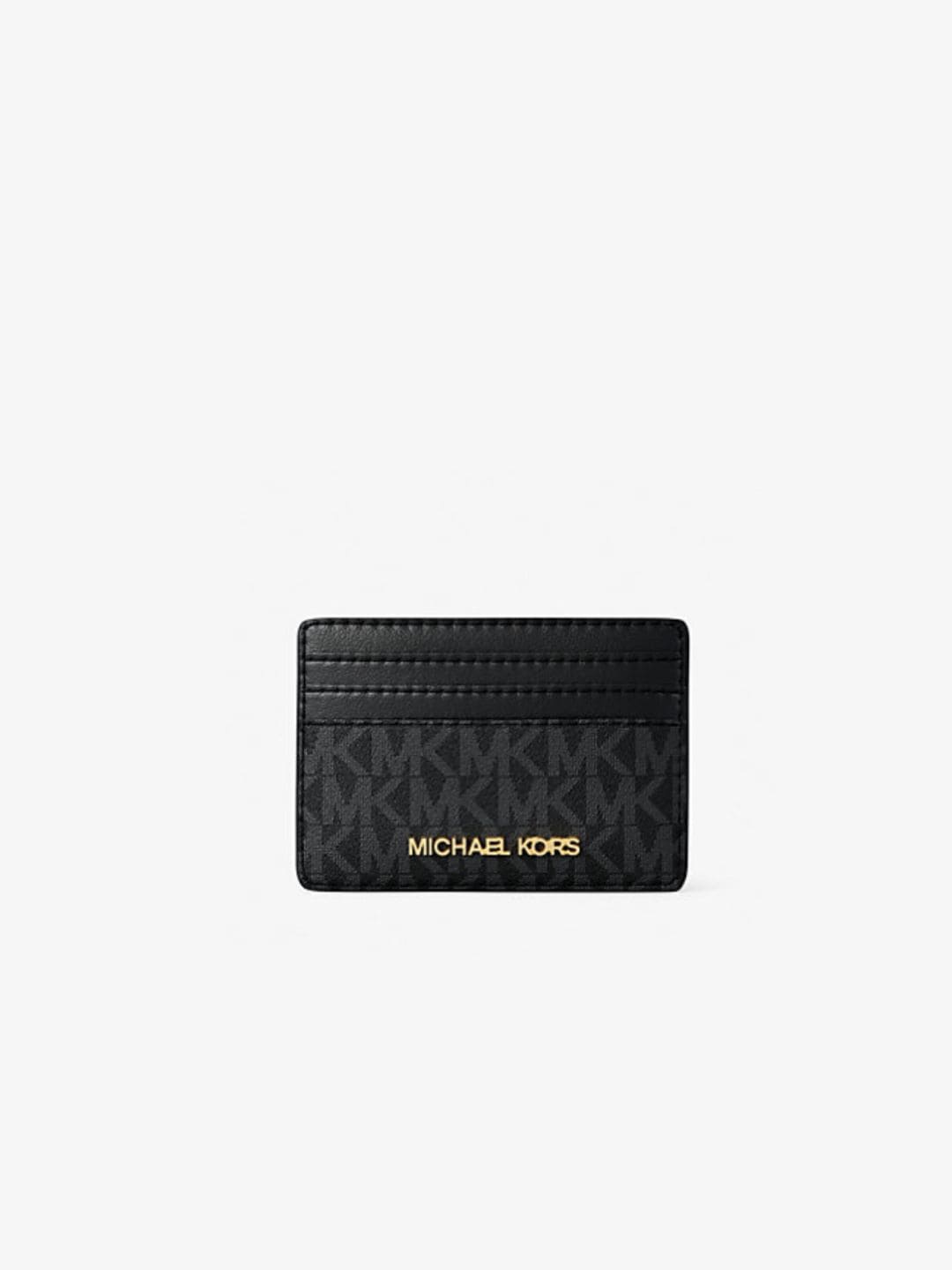 Michael Kors Medium Logo Pouch & Card Case Gift Set Signature Canvas