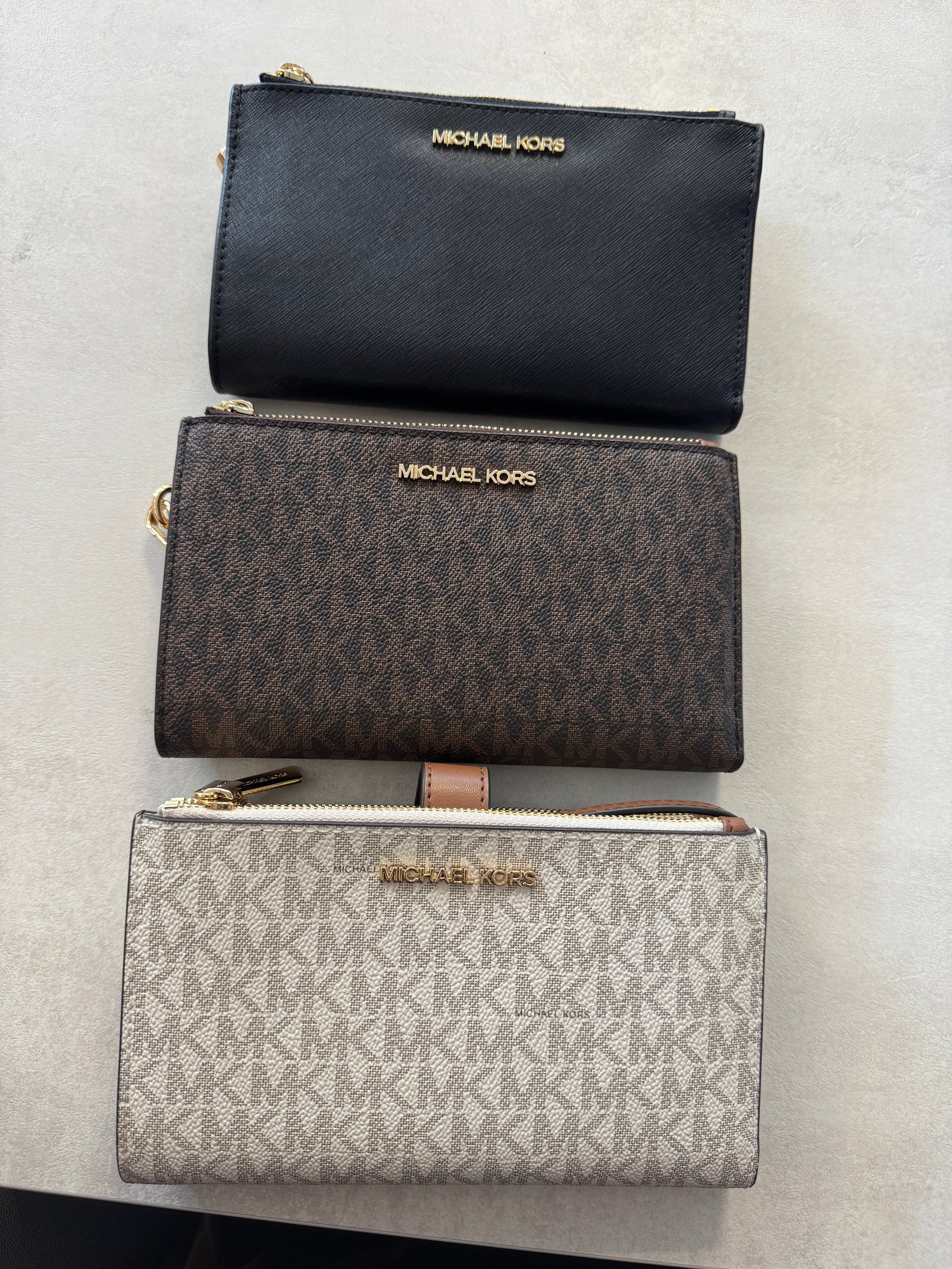 Michael Kors double zip wristlet