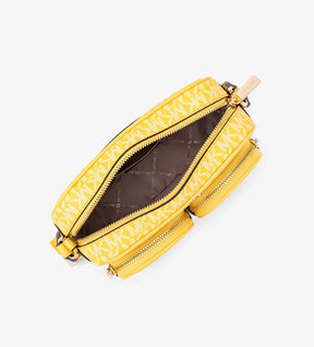 Michael Kors Jet Set Medium Crossbody Golden Yellow - 17