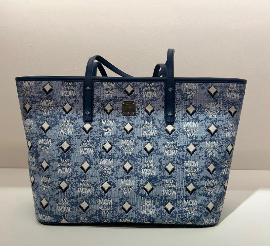Mcm Shopper Medium Jeansoptik