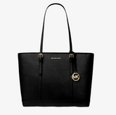 Michael Kors Jet Set Travel Tote Bag Schwarz Gold