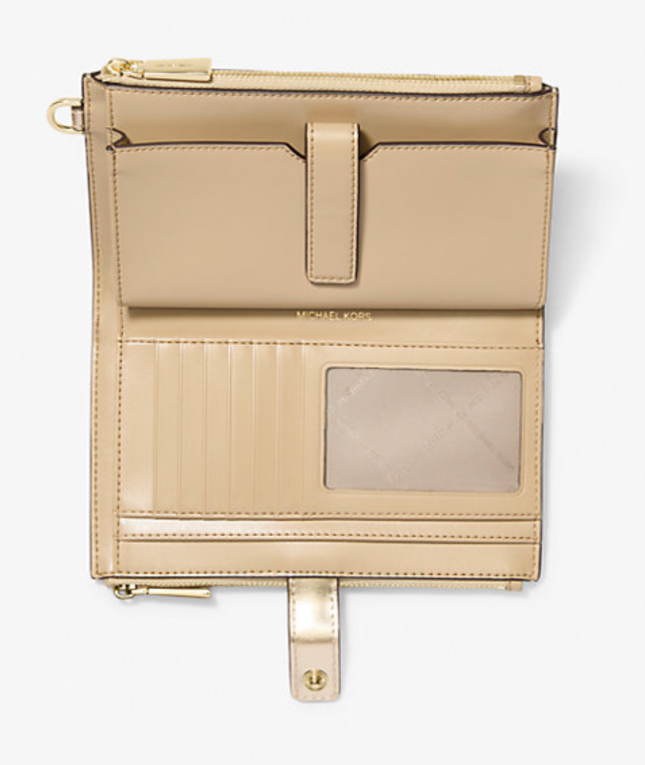 Michael Kors double zip gold