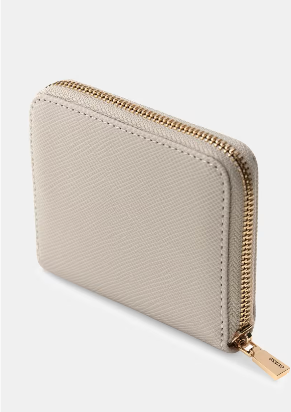 GUESS Mini-Portemonnaie Laurel Saffian-Optik Beige