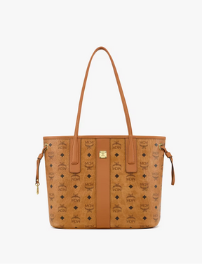 MCM Liz Wendeshopper In Visetos - Cognac