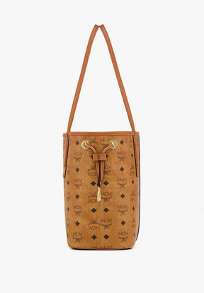 MCM Liz Wendeshopper In Visetos - Cognac