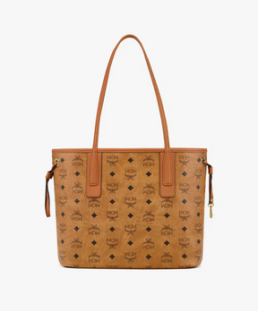 MCM Liz Wendeshopper In Visetos - Cognac