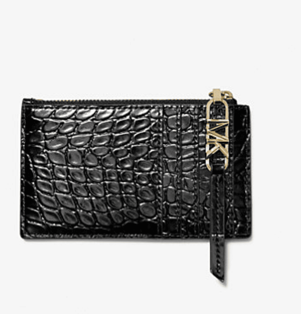 MICHAEL KORS Kartenetui Empire Small aus Leder mit Krokodilprägung