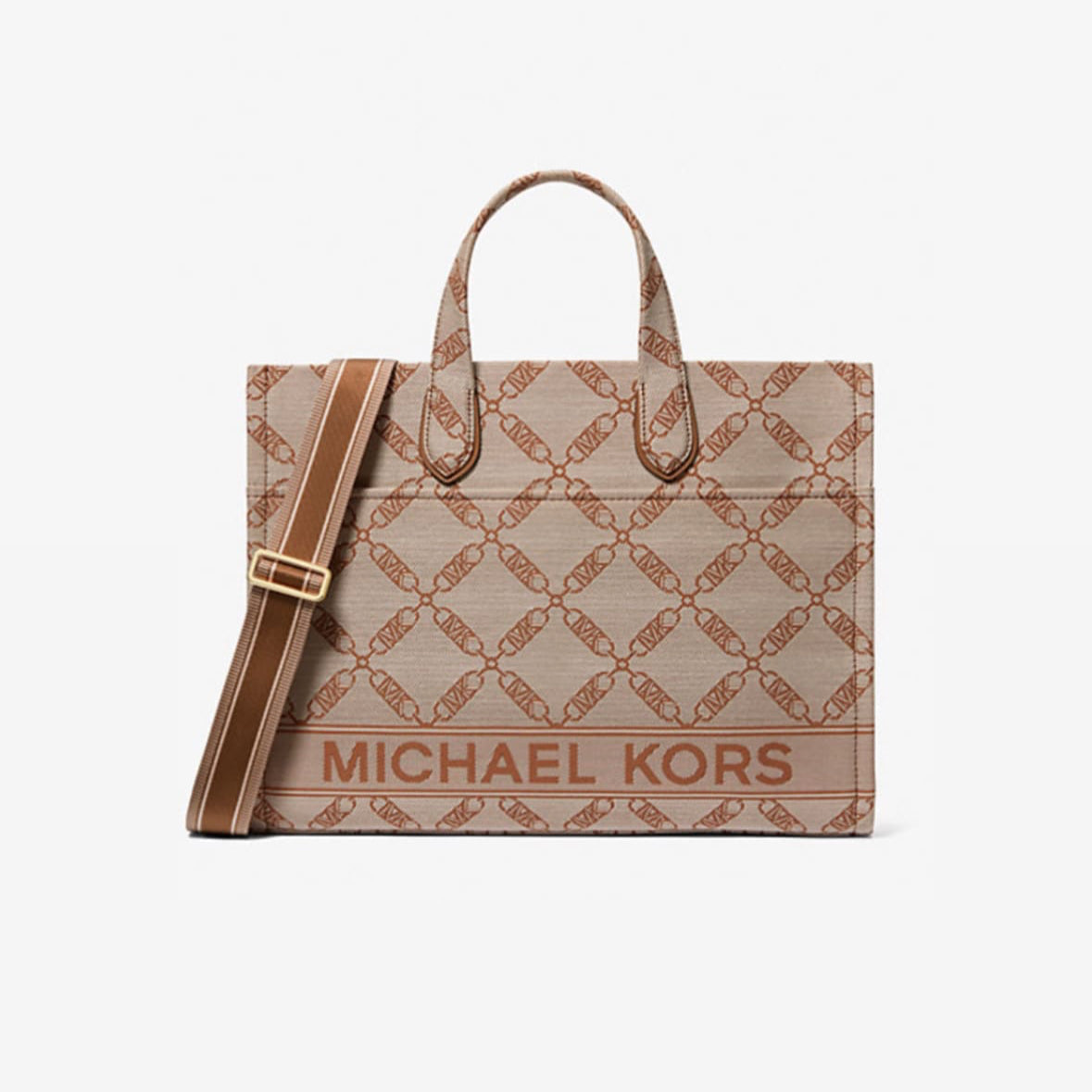 Michael Kors Gigi Large Empire Logo Jacquard Tote Bag