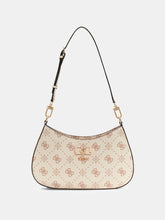 GUESS Emelie Logo Schultertasche in Beige