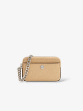 Michael Kors Kartenetui Camel Silber – Saffiano Leder Chain Card Case