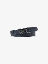 Michael Kors Wendbarer Gürtel Standardgröße blau mit mk logo