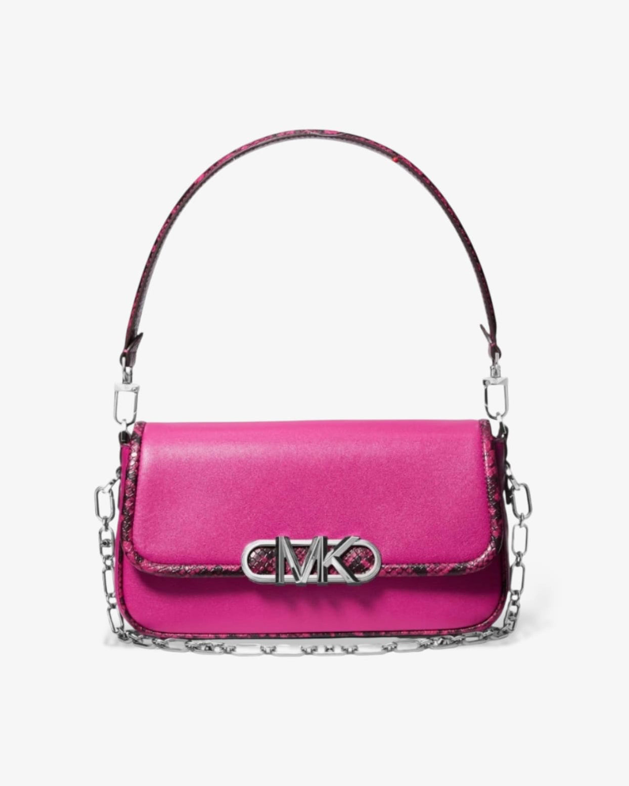 Michael Kors Tasche Parker Medium Pouchette Deep Fuchsia