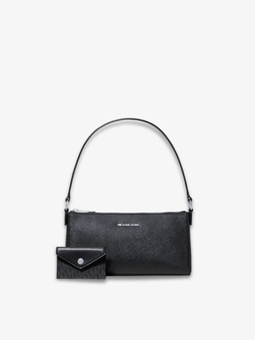 Michael kors Vincent schultertasche mit kleinem Geldbeutel in schwarz  Vorderansicht 