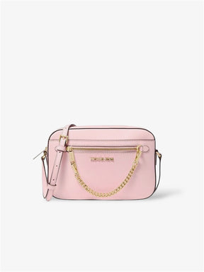 Michael Kors Jet Set Crossbody Bag in Powder Blush – Vorderansicht der eleganten Umhängetasche aus Saffiano-Leder