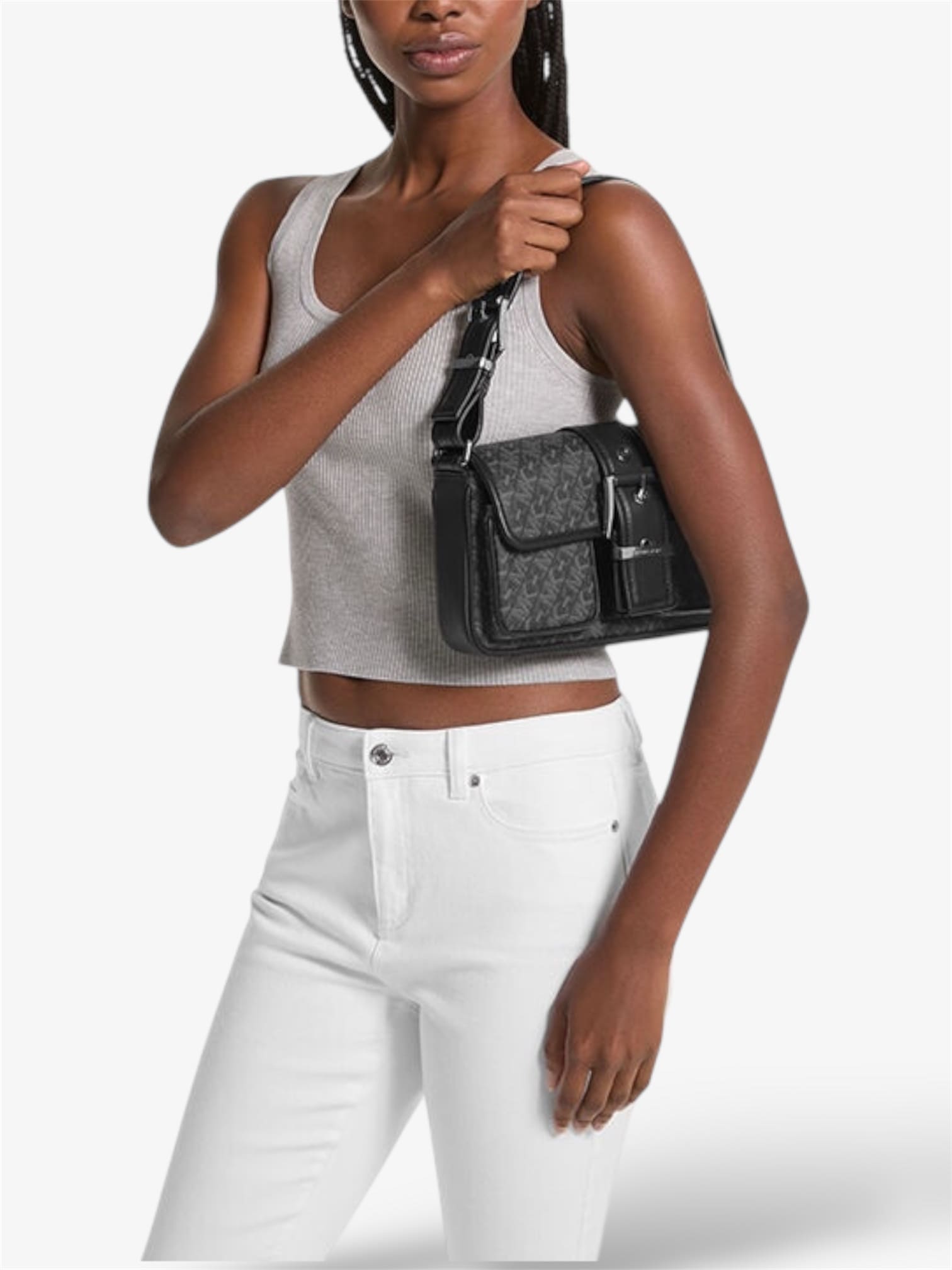 Michael Kors colby medium black logo