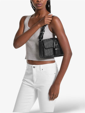 Michael Kors colby medium black logo