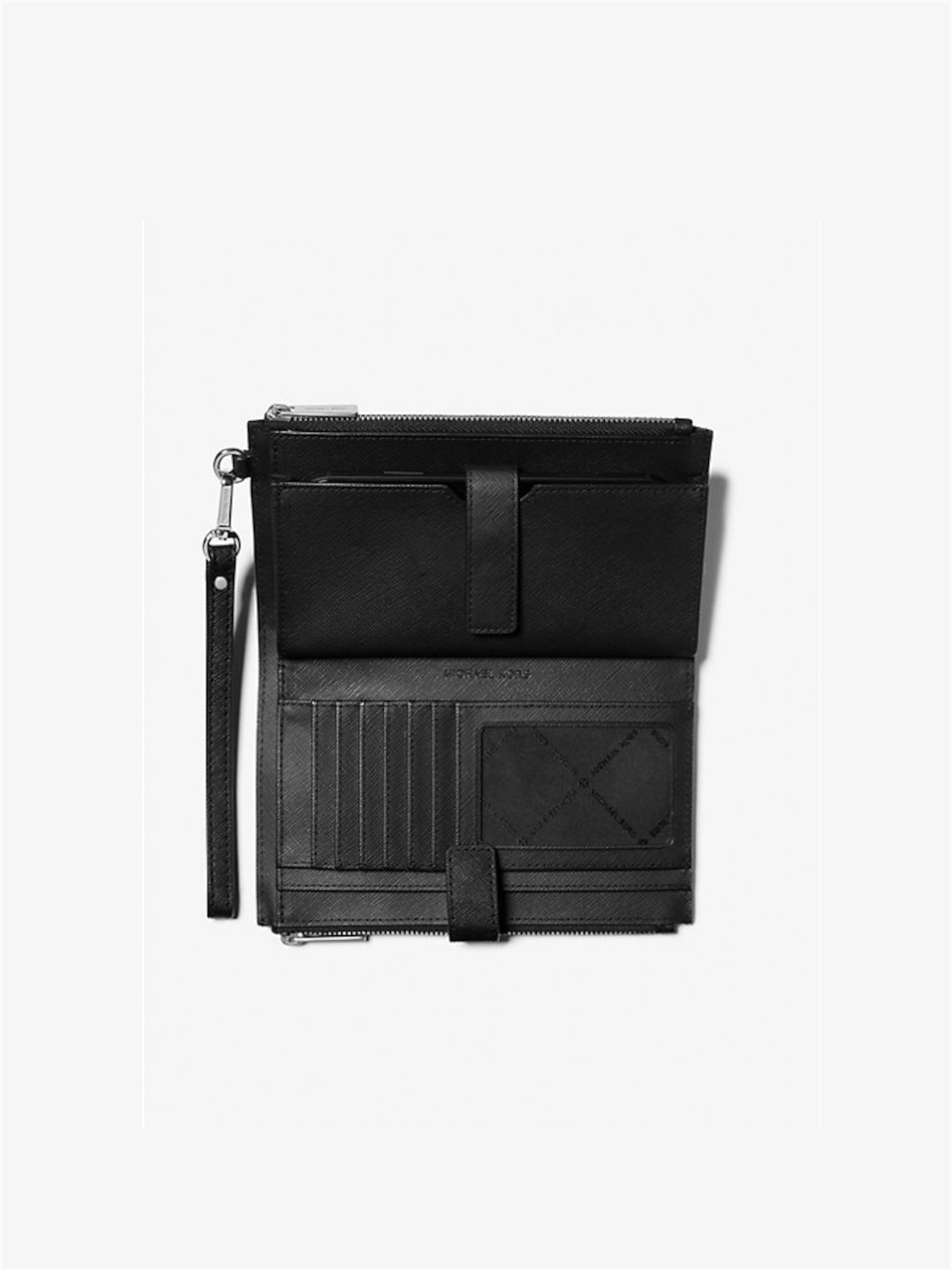 Michael Kors Double Zip schwarz silber