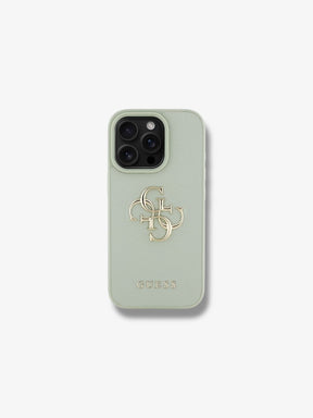 Guess Grained Big 4G Logo Small Classic Logo iPhone 16 Pro Max green