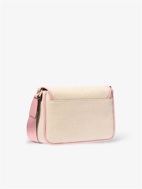 Rückansicht der Bradshaw Messenger Bag – beige Rückseite mit Canvas-Oberfläche