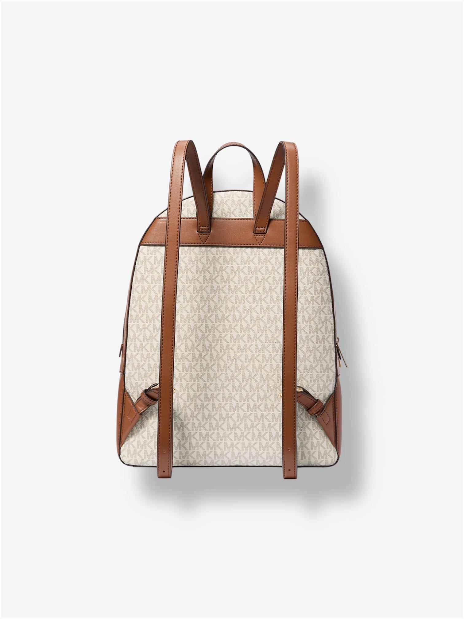 Rückansicht des Michael Kors Jaycee Large Rucksacks mit verstellbaren Schulterriemen - Farbe Vanilla