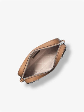Innenansicht der Michael Kors Jet Set Ombré Crossbody in Husk - Reißverschluss geöffnet