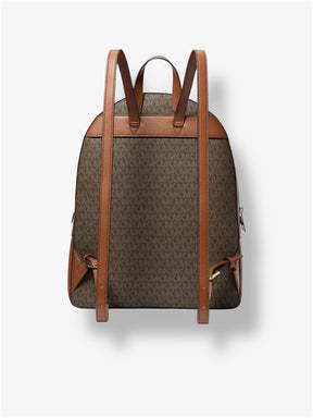 Rückansicht des Michael Kors Jaycee Rucksacks - verstellbare Riemen in Braun