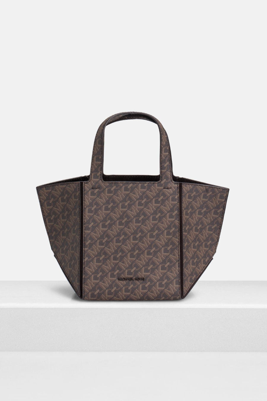MICHAEL MICHAEL KORS Jordi Small Shopper in Braun mit Empire Signature-Logomuster Vorderansicht